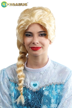 PARRUCCA TRECCIA BIONDA DONNA